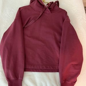 garnet cropped hoodie